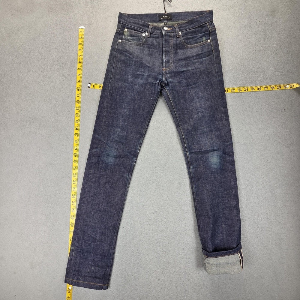 A.P.C. Jeans Mens Blue Raw Denim Slim Tapered Petit New Standard Fits 26x30